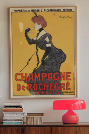 Poster - Vintage Champagne Advertisement - Retro Bar Cafe Kalın Kuşe Kağıt