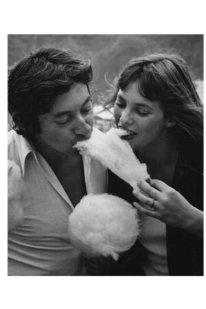 Poster - Jane Birkin Serge Gainsbourg Style Portrait - Iconic 70s French Beauty