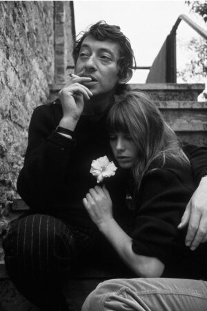 Poster - Jane Birkin Serge Gainsbourg Style Portrait - Iconic 70s French Beauty