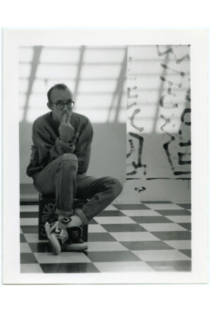 Poster - Old Man Thinking - Contemplative Black and White Portrait