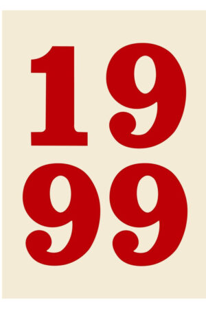 Poster - 1999 Typografi - Retro Yıl Posteri