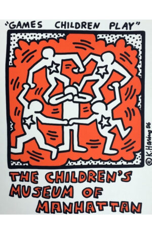 Poster - Çocuklar Oynuyor Keith Haring - Renkli Grafiti Posteri