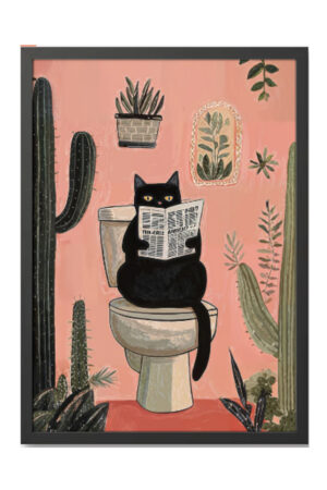 Kağıt Poster - Kedi Posteri Cat Kedzilla Kedi İllüstrasyonu Kediseverlere