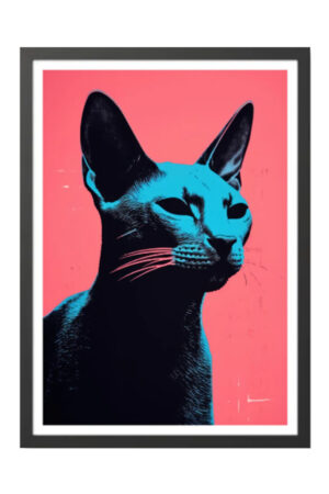 Kağıt Poster - Kedi Posteri Cat Kedzilla Kedi İllüstrasyonu Kediseverlere