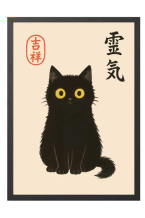 Kağıt Poster - Kedi Posteri Cat Kedzilla Kedi İllüstrasyonu Kediseverlere