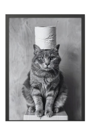 Kağıt Poster - Kedi Posteri Cat Kedzilla Kedi İllüstrasyonu Kediseverlere