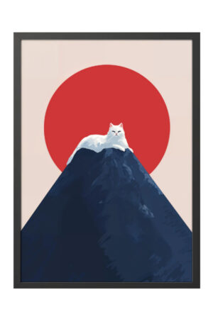 Kağıt Poster - Kedi Posteri Cat Kedzilla Kedi İllüstrasyonu Kediseverlere