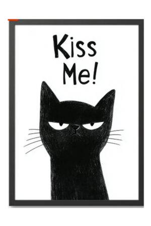 Kağıt Poster - Kedi Posteri Cat Kedzilla Kedi İllüstrasyonu Kediseverlere