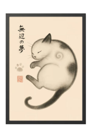 Kağıt Poster - Kedi Posteri Cat Kedzilla Kedi İllüstrasyonu Kediseverlere
