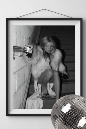 Kağıt Poster - Kate Moss Merdiven Stairs Yatak Odası Dekoru Aşk Aşıklar Tutku Aşk Manifesti 777