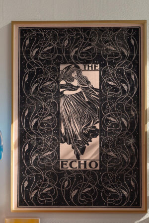 Poster - The Echo Koyu Dokulu Soyut Sanat - Modern Duvar Posteri