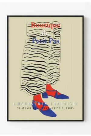 Poster -Boutique de Petit Pas - Fransız Vintage Afişi