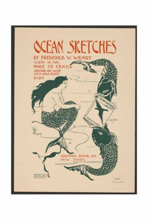 Poster Ocean Sketches Retro Deniz Temalı Afiş