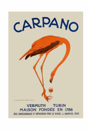 Poster - Carpano Vintage Reklam Tasarımı - Retro Duvar Posteri