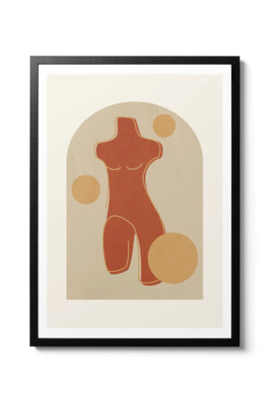 Poster - Soyut Kadın Silüeti - Modern Sanat Duvar Posteri
