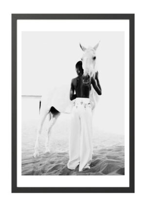 Poster - Girl With White Horse - Arzulanan Kadın Ve Bolluk Manifesti